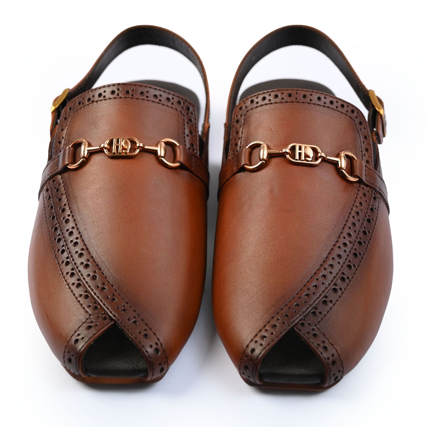 TWO TONW LEATHER SANDAL