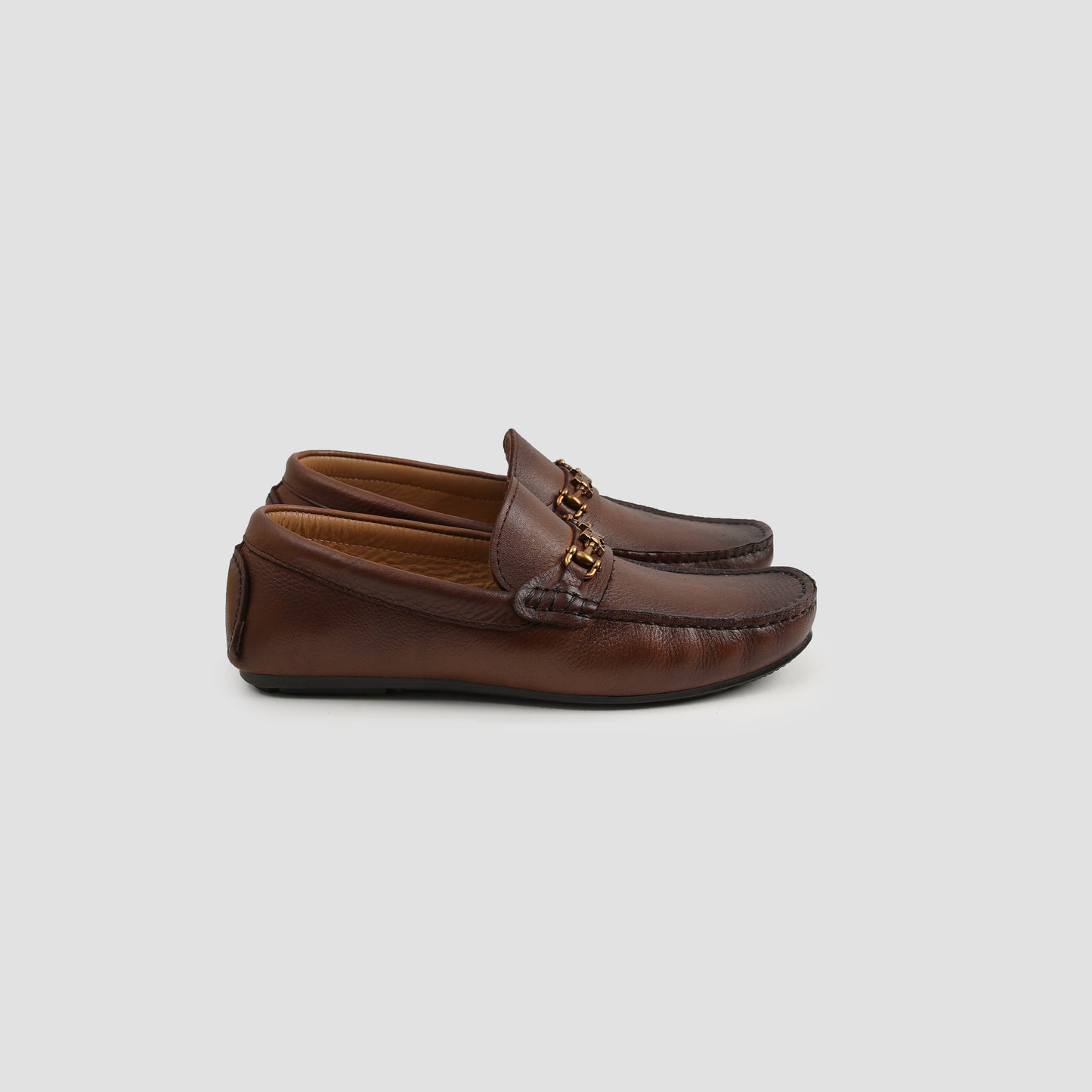 BROWN SOFT LEATHER MOCCASIN