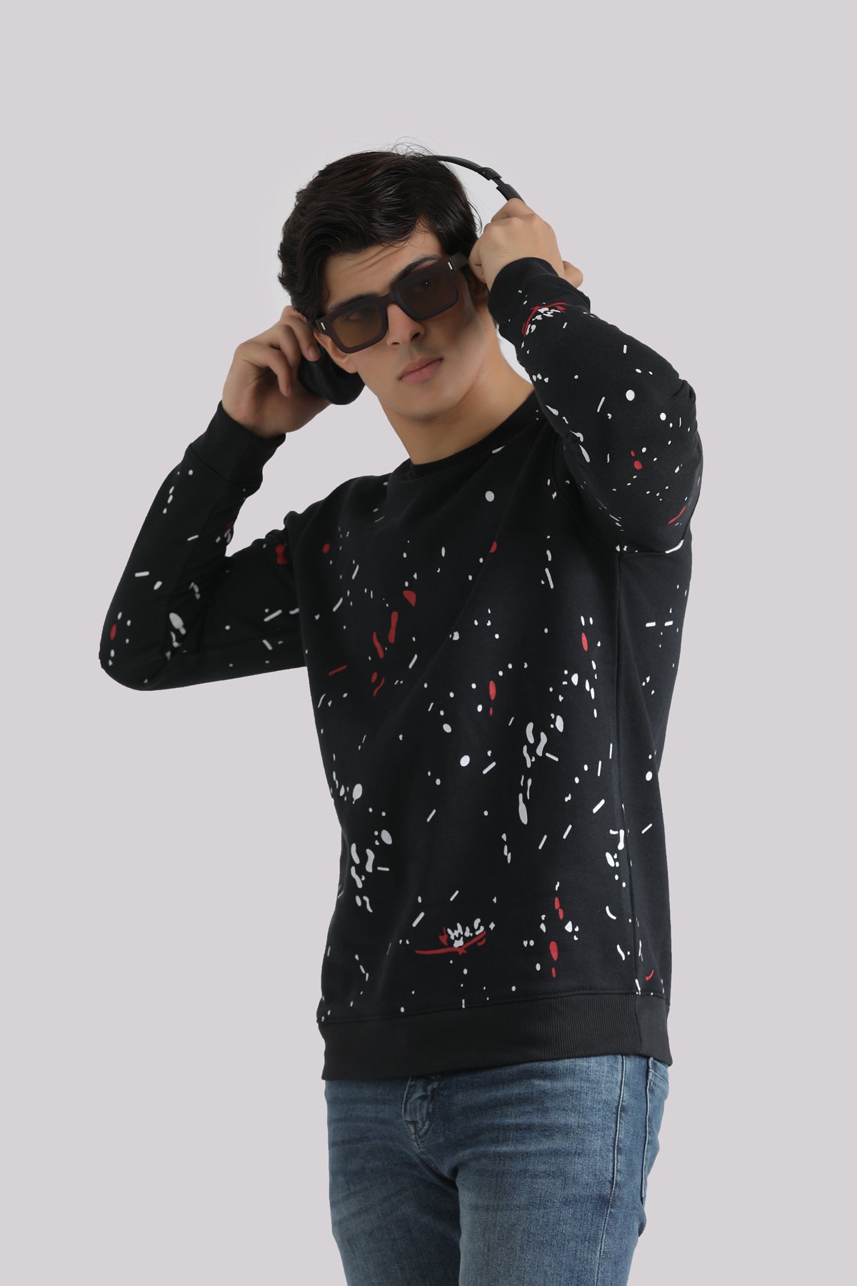 ROUND NECK PRINTED SWEAT SHIRT