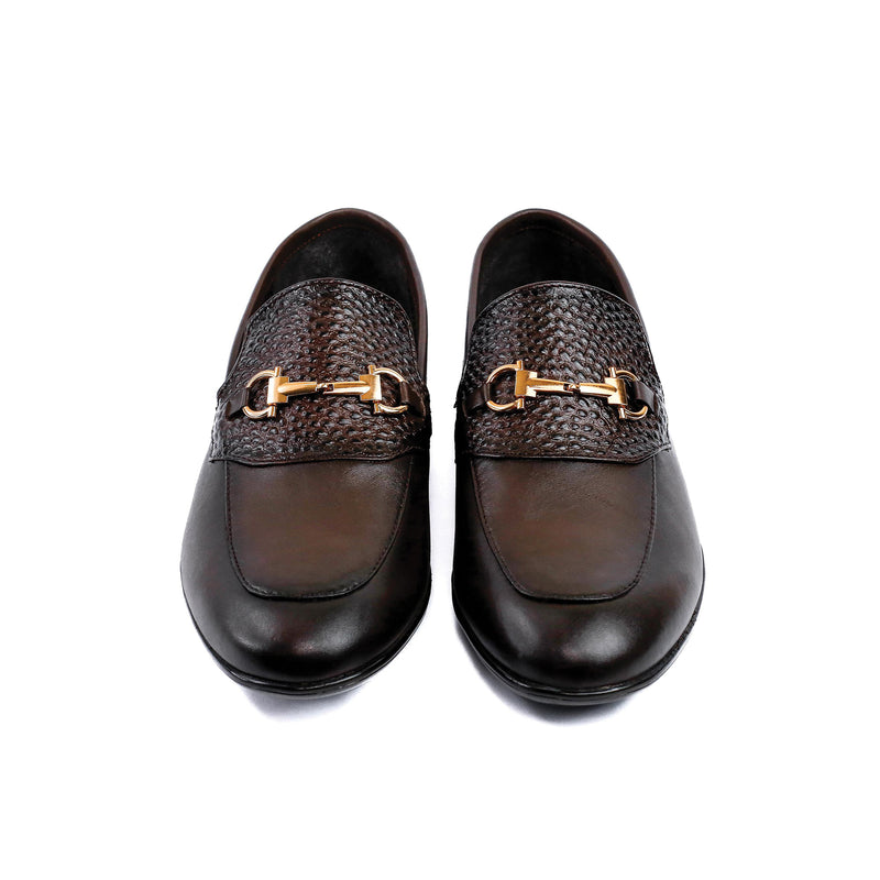 BROWN SPLIT LEATHER SHOES