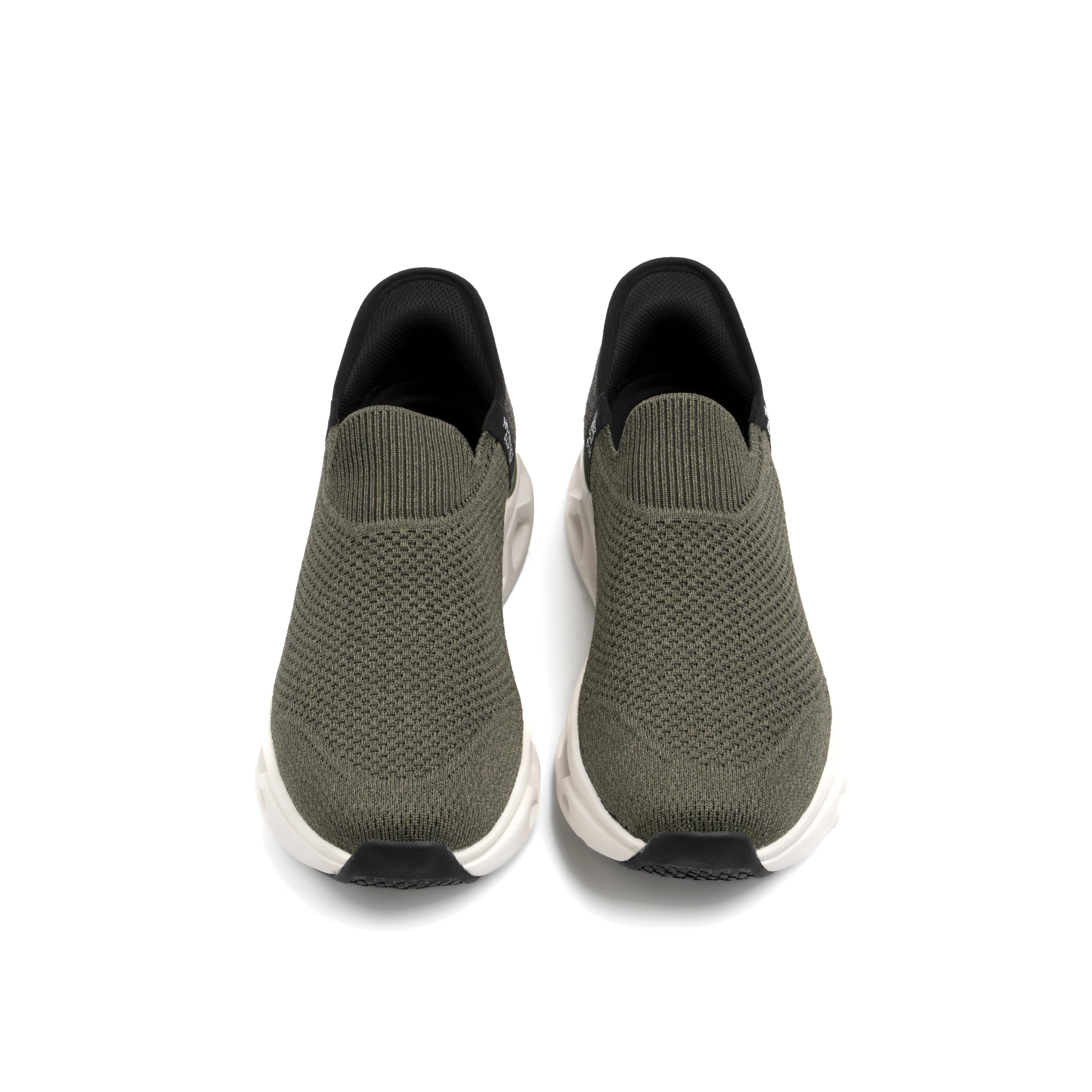 GREEN KNITED SLIP IN SHOES