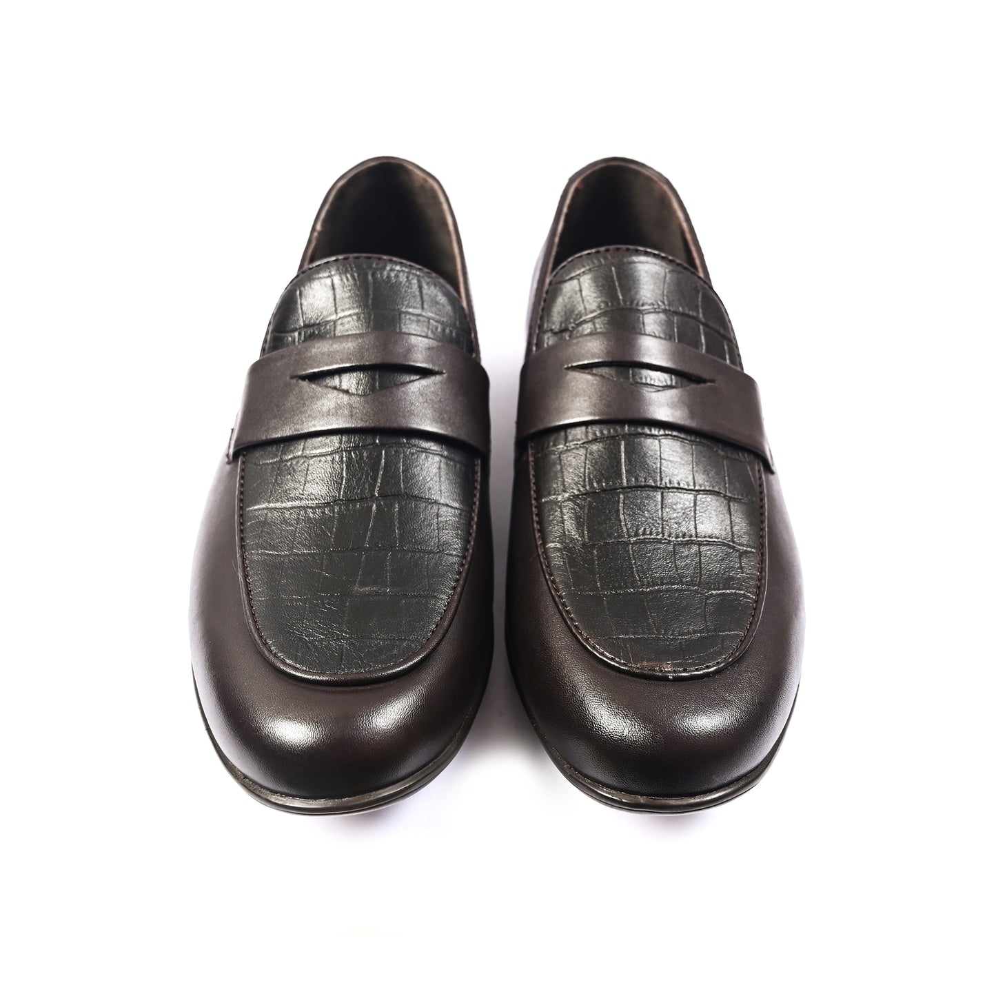 BROWN SPLIT LEATHER SHOES