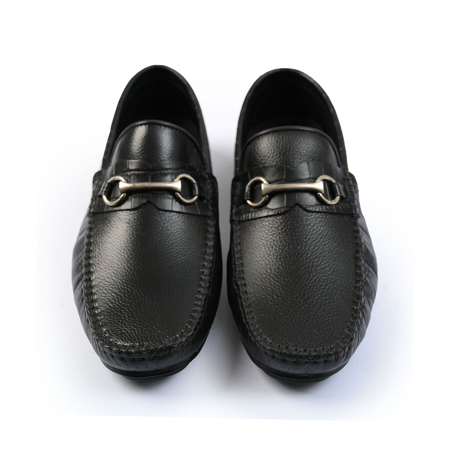 BLACK LEATHER MOCCASIN