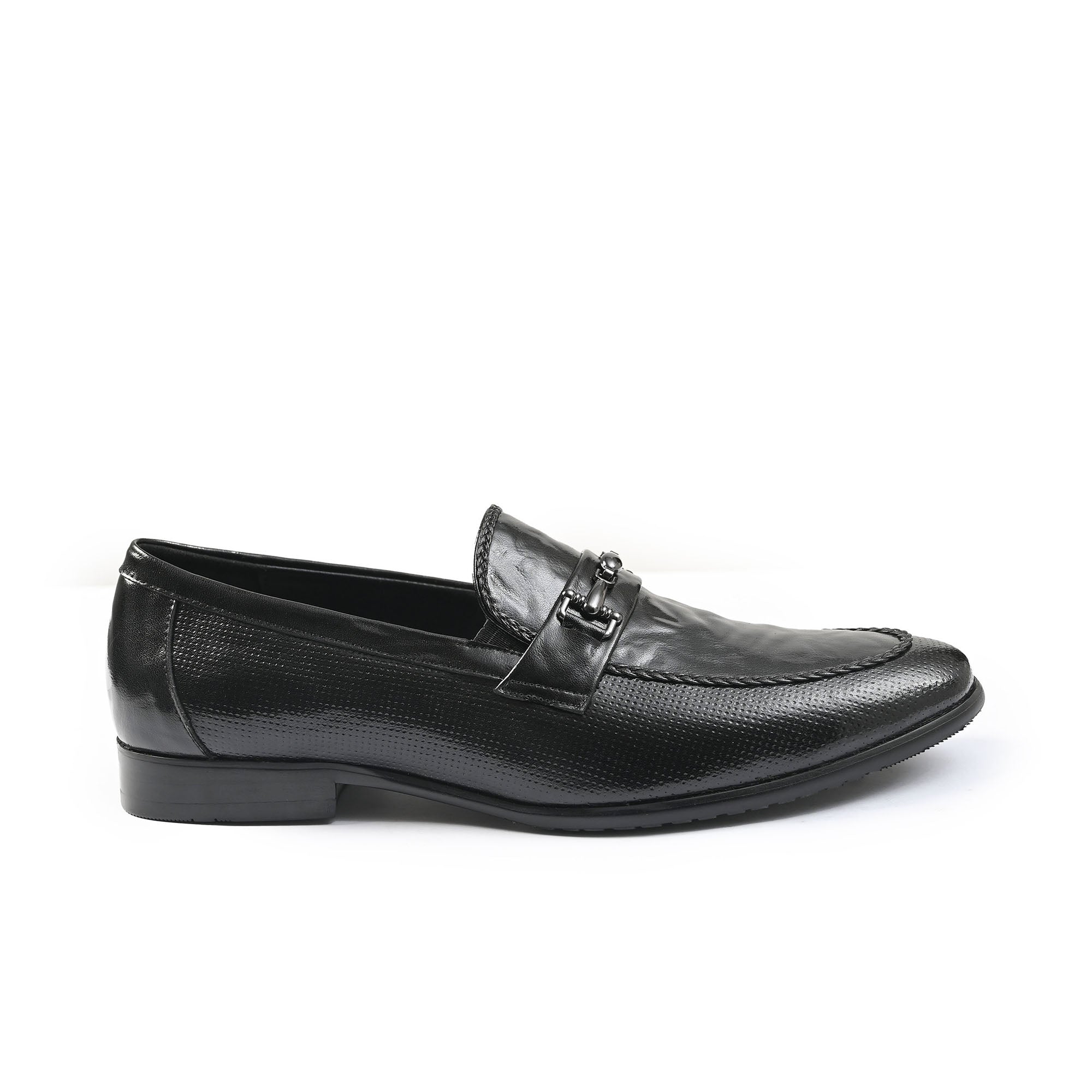 BLACK FAUX PATENT SHOES