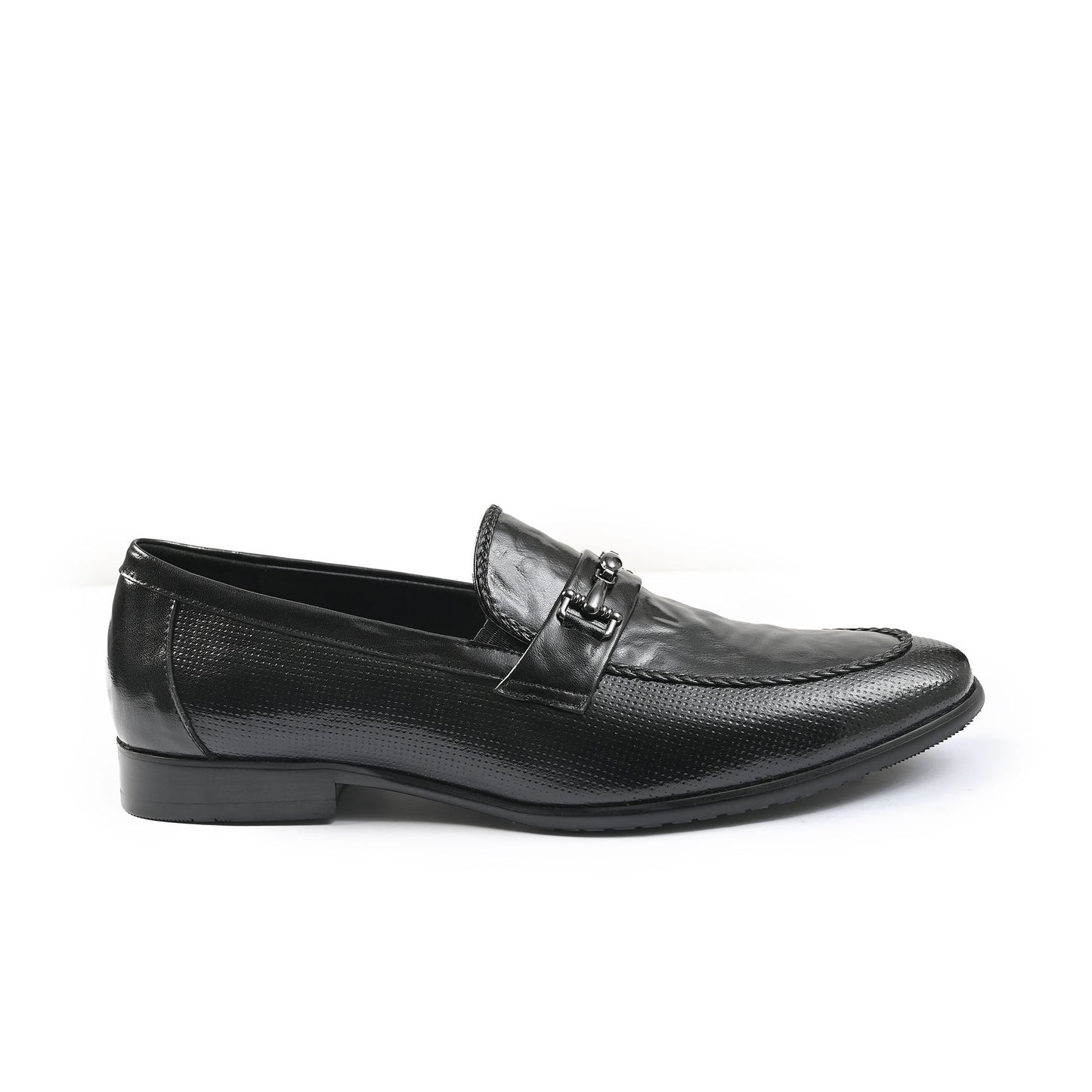 BLACK FAUX PATENT SHOES