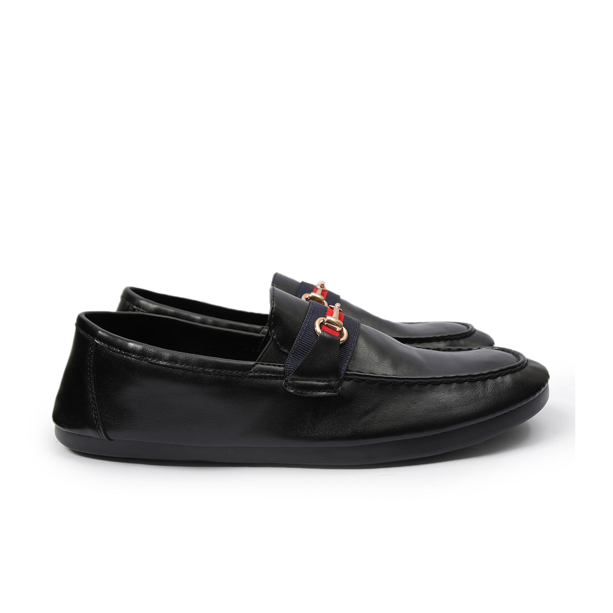 BLACK SOFT LEATHER MOCASSIN