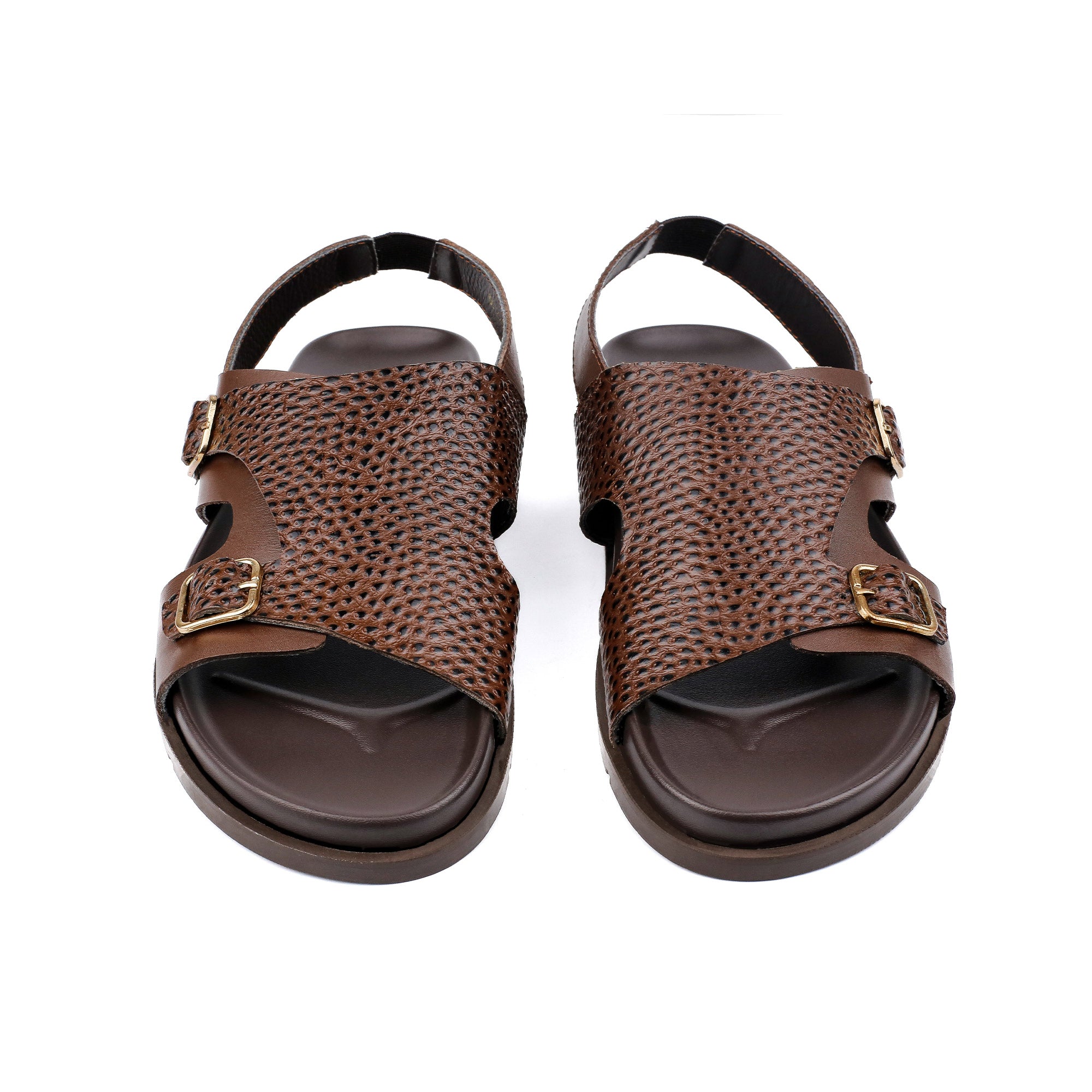 TWO TONE LEATHER SANDAL