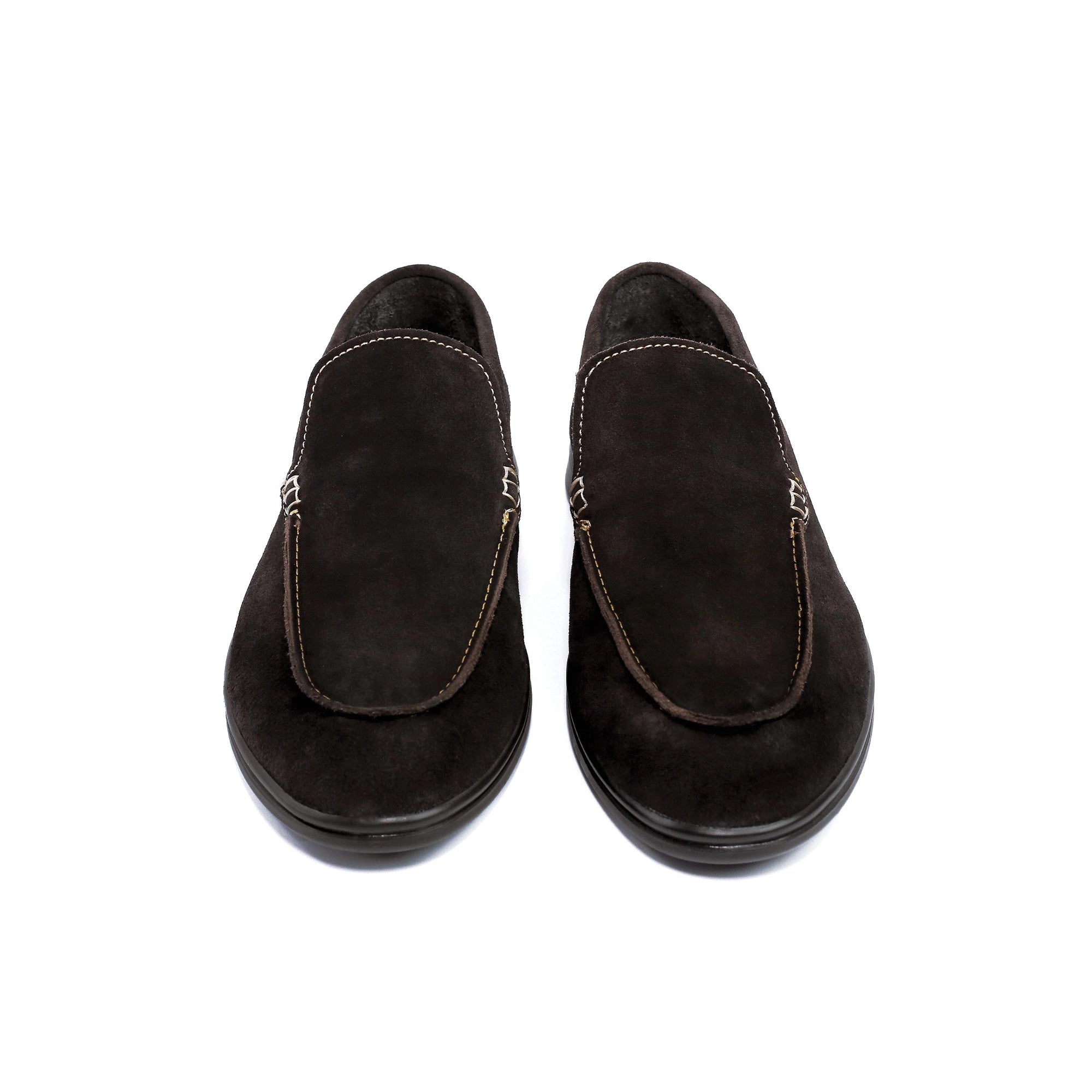 BROWN SUEDE OLD MONEY LOAFERS