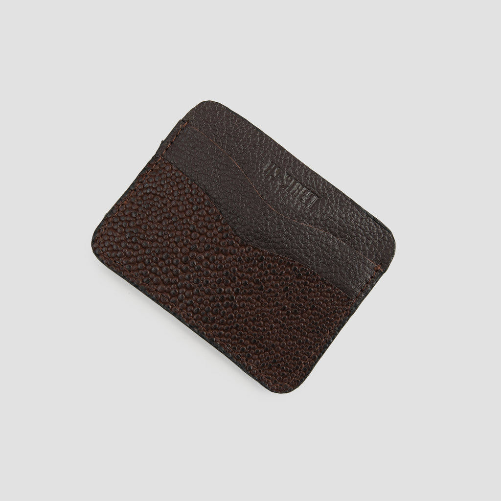 TEXTURED LEATHER CARD HOLDER