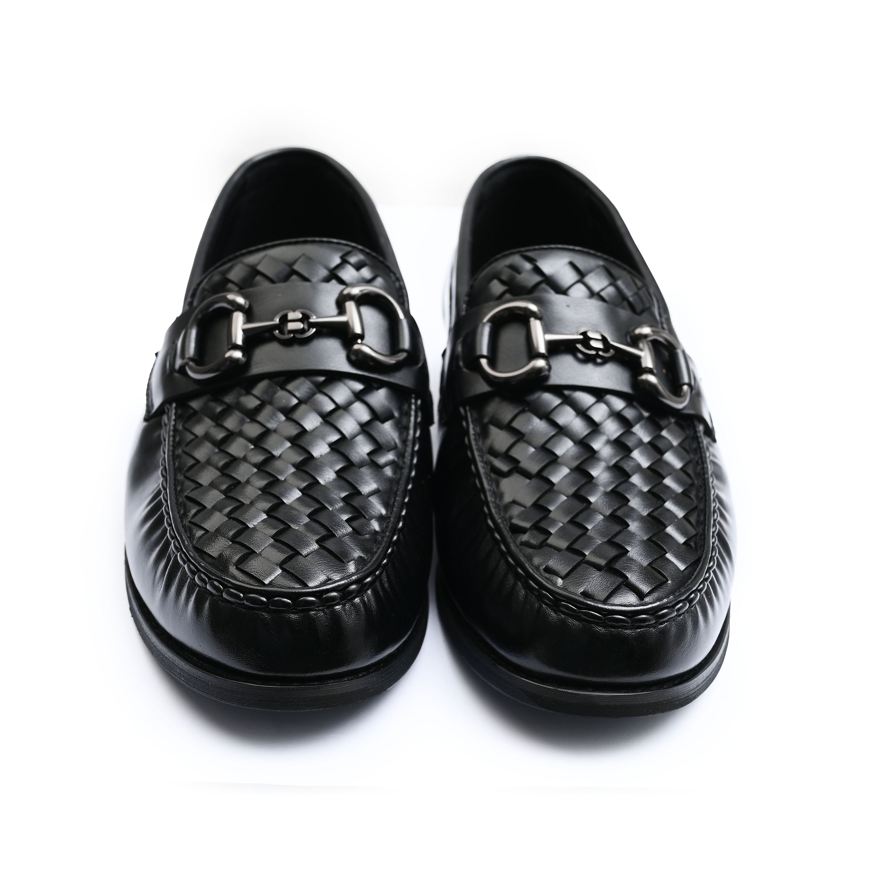 BLACK BRAIDED SNAFFLE LOAFER