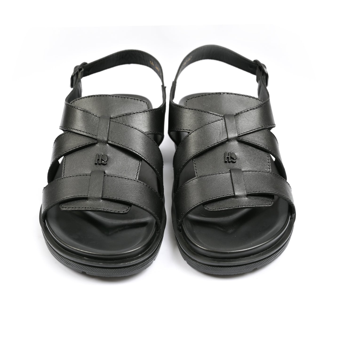 BLACK LEATHER EVA SANDAL