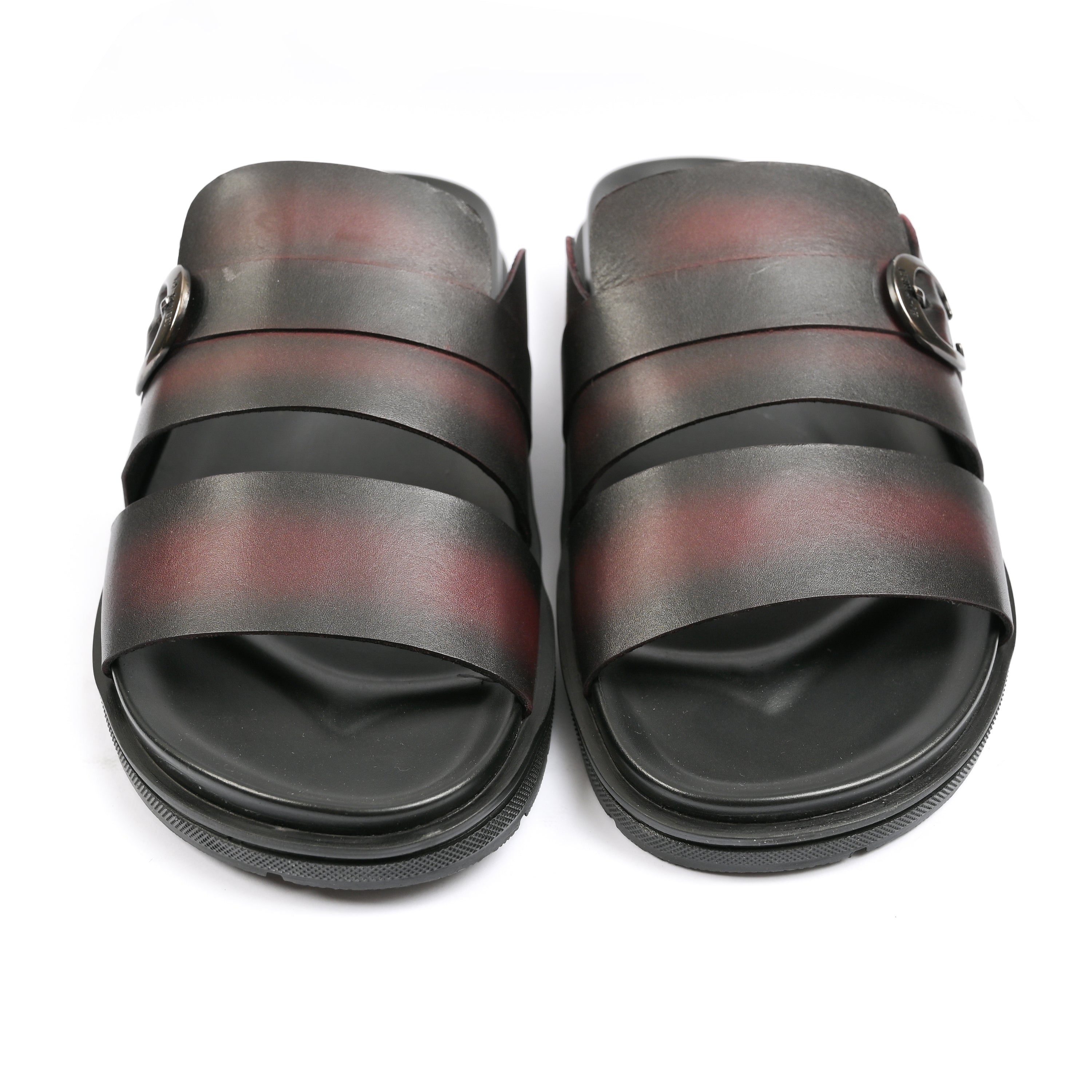 TWO TONE LEATHER EVA SLIPPER