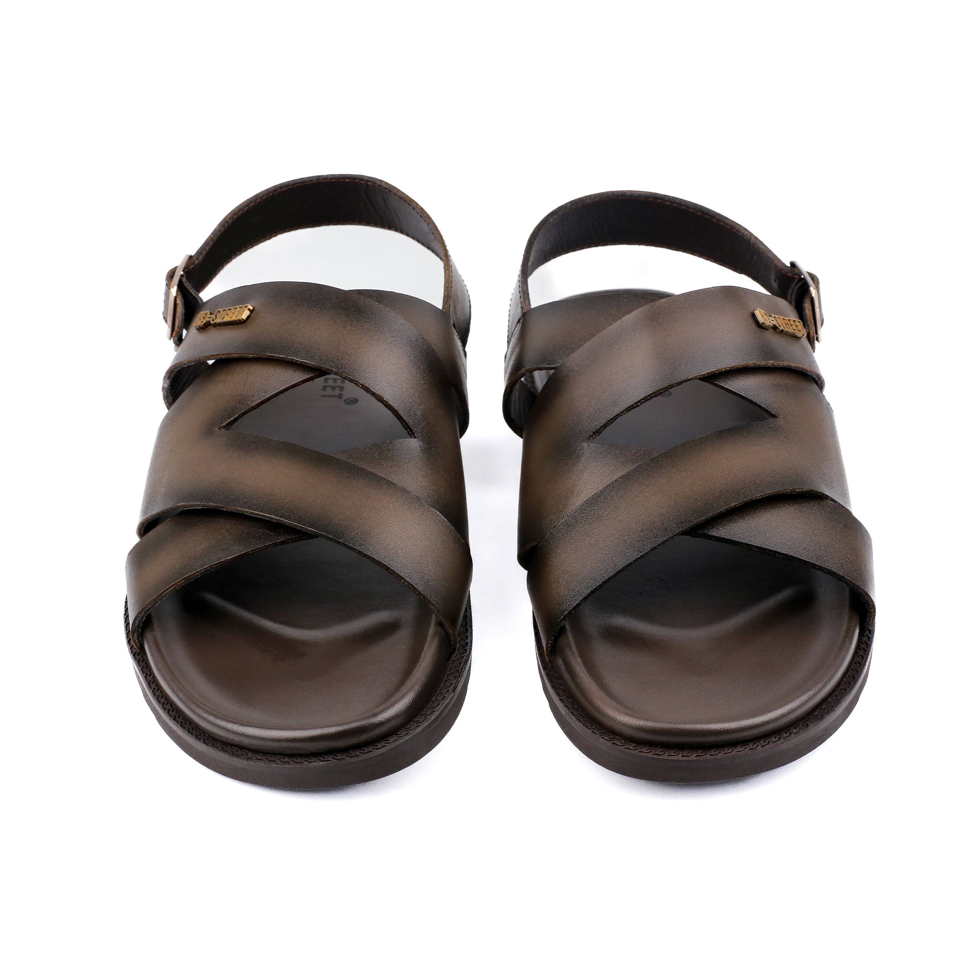 TWO TONE LEATHER SANDAL