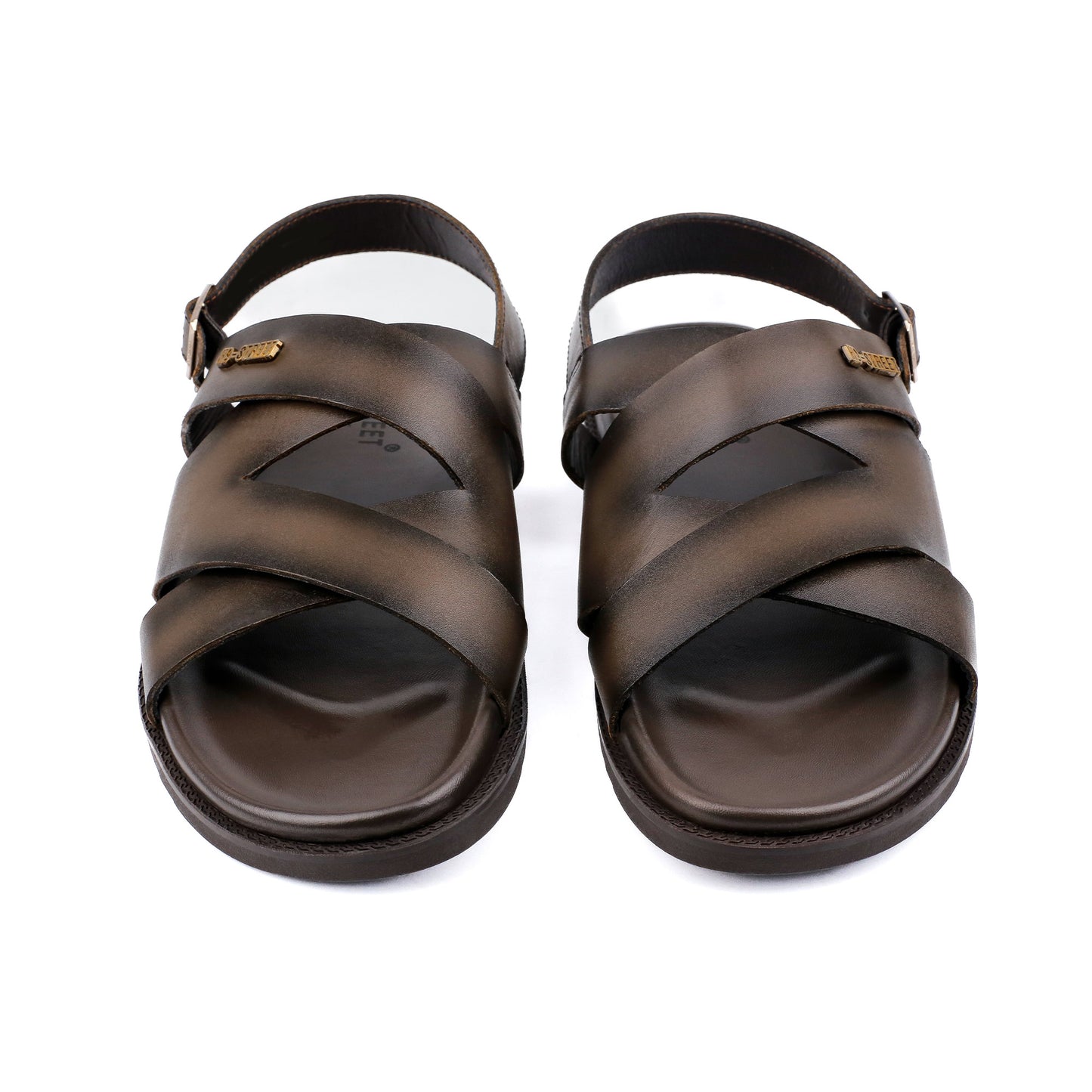 TWO TONE LEATHER SANDAL