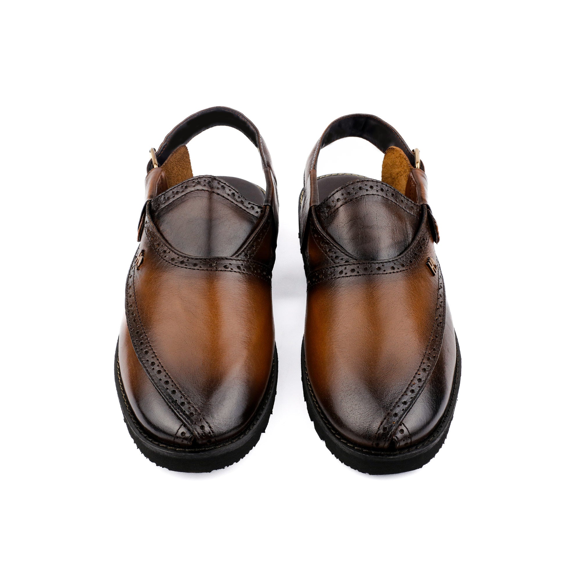 TWO TONE LEATHER SANDAL