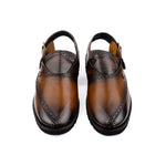 TWO TONE LEATHER SANDAL