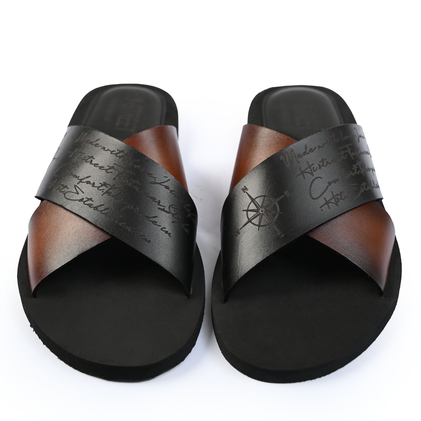 CONTRAST CROSS STRAP SLIPPER