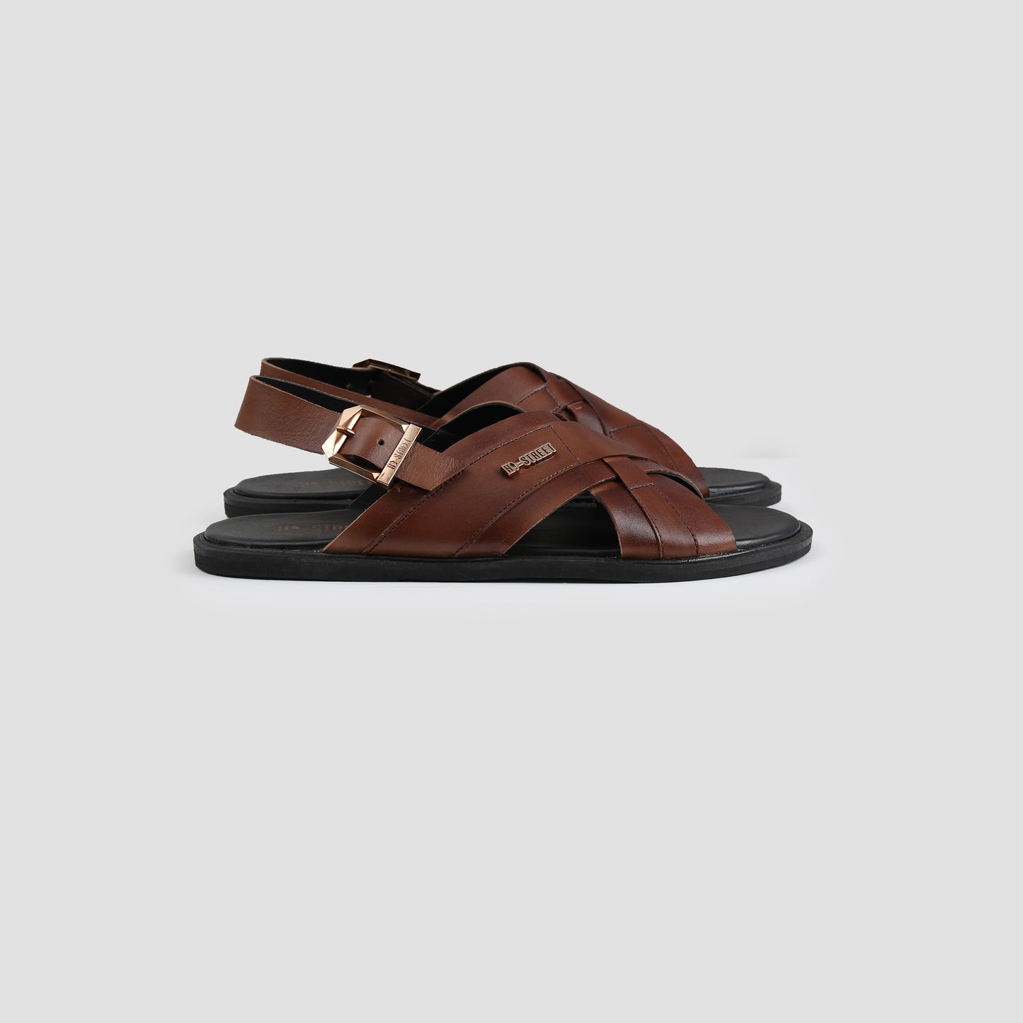 BROWN MULTI STRIPE SANDAL