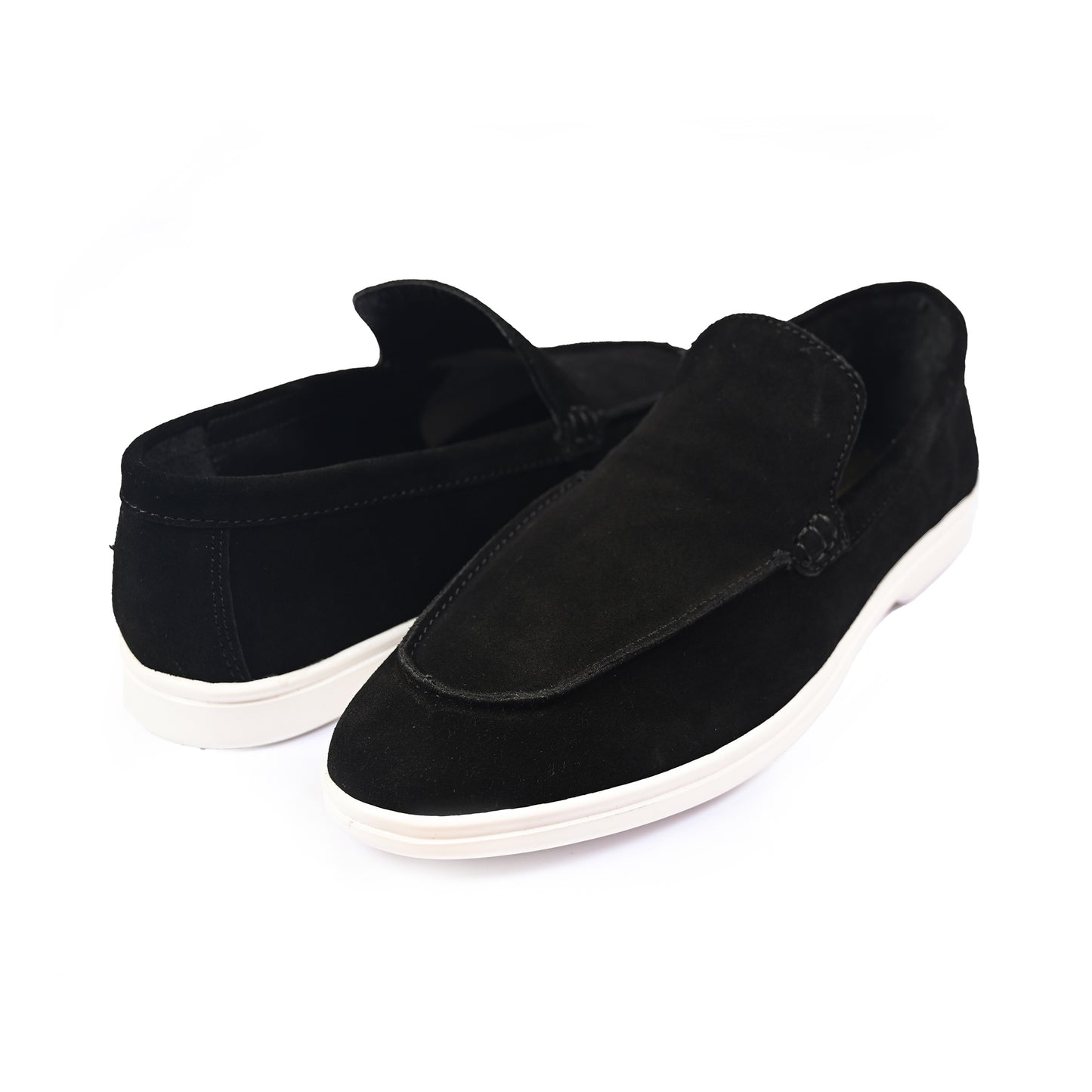 BLACK SUED OLD MONEY SHOES