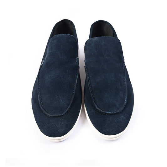 NAVY SUEDE OLD MONEY SHOES