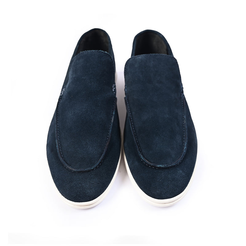 NAVY SUEDE OLD MONEY SHOES