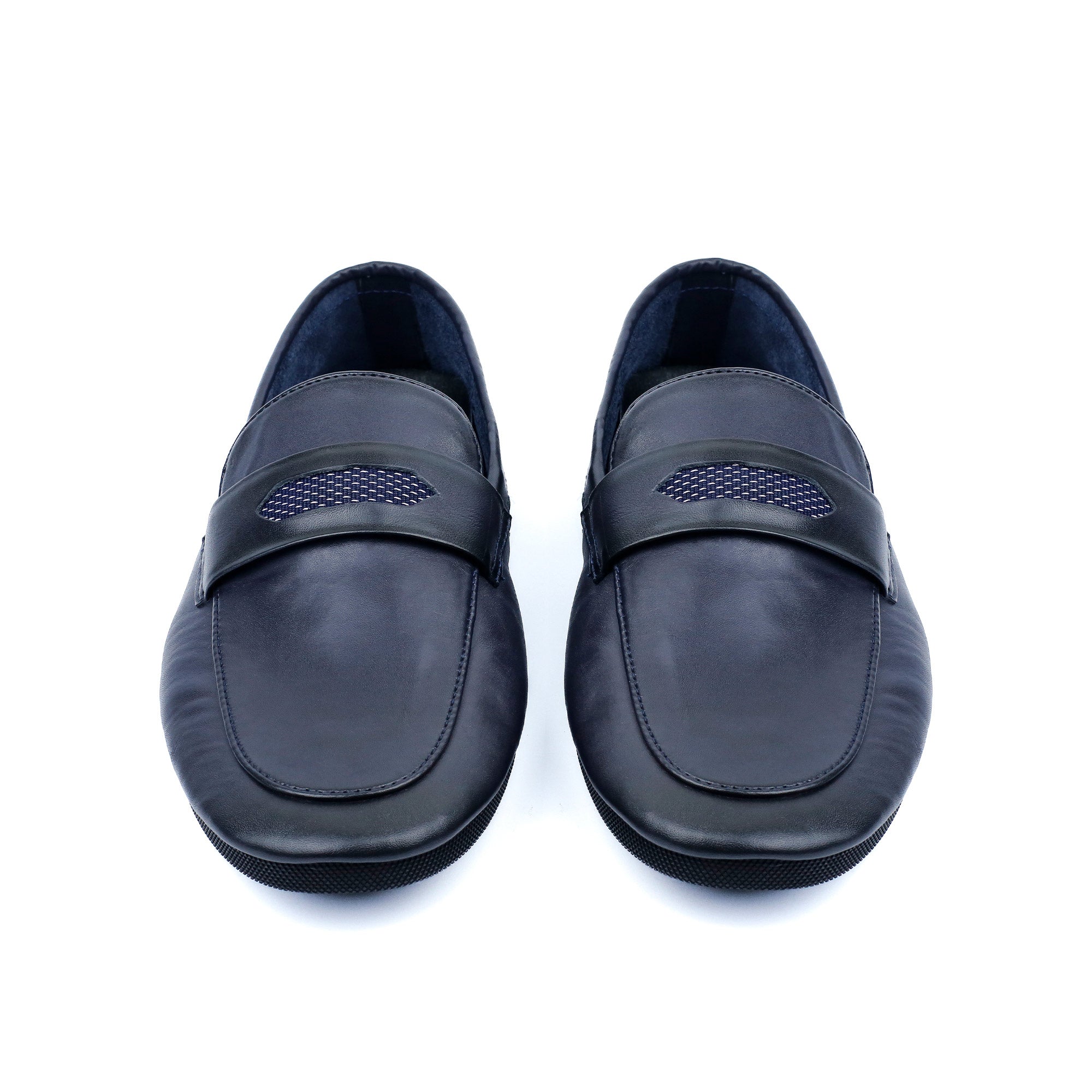 NAVY SOFT LEATHER SHOES