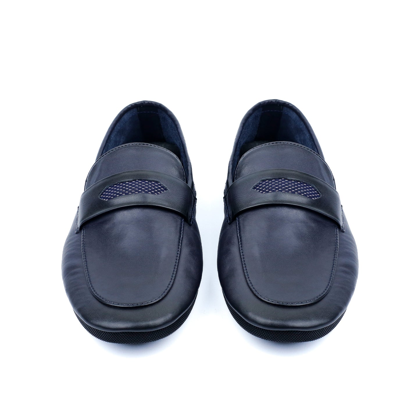 NAVY SOFT LEATHER SHOES