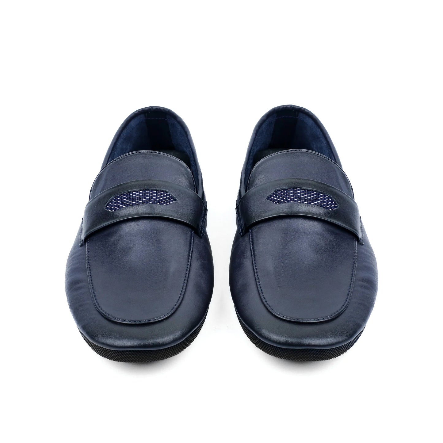 NAVY SOFT LEATHER SHOES