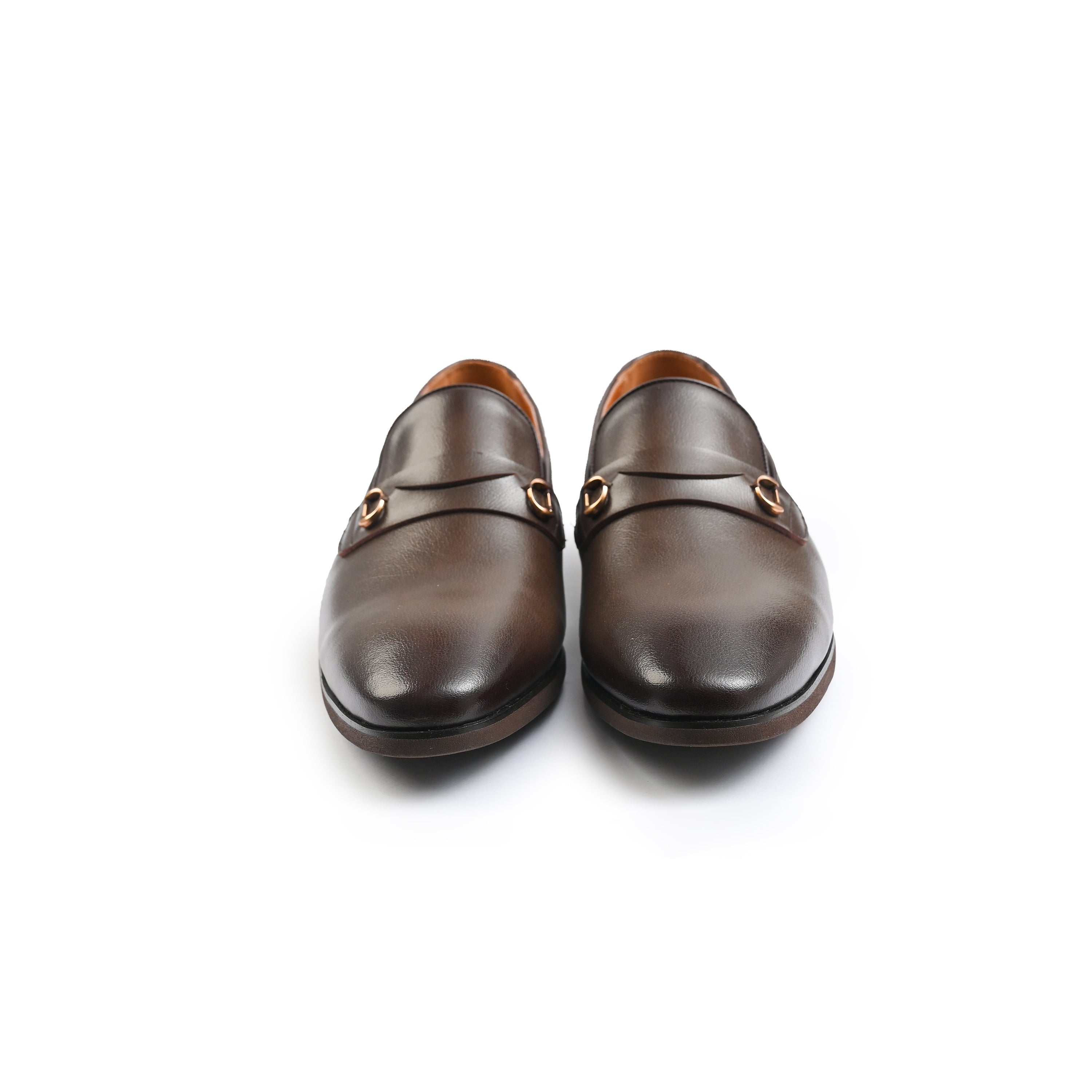 BROWN MILT TEXTURED SHOES