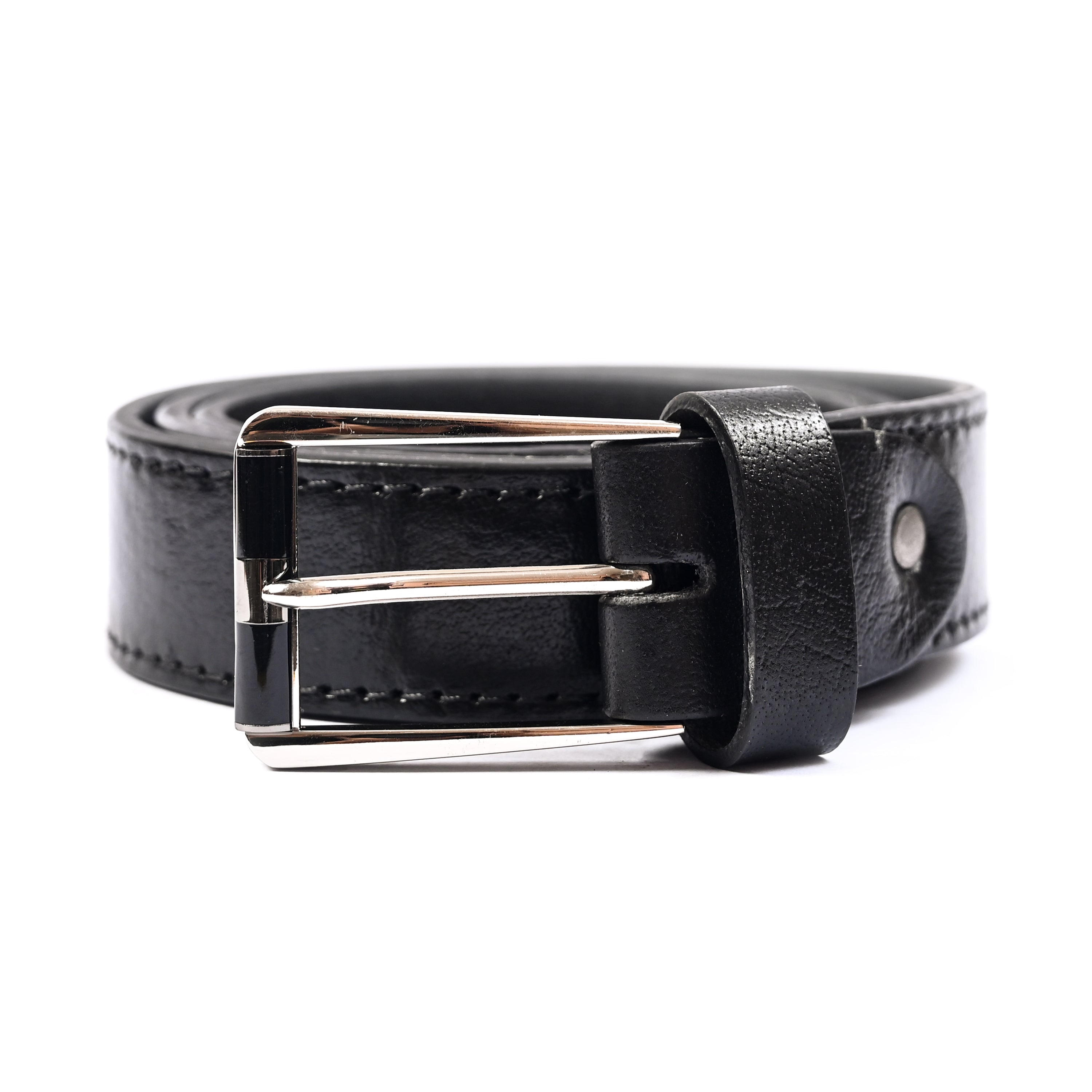 BLACK COW LEATHER BELT