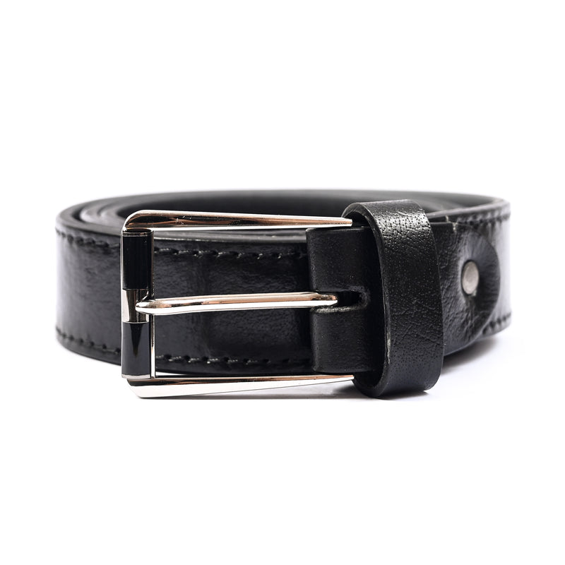 BLACK COW LEATHER BELT
