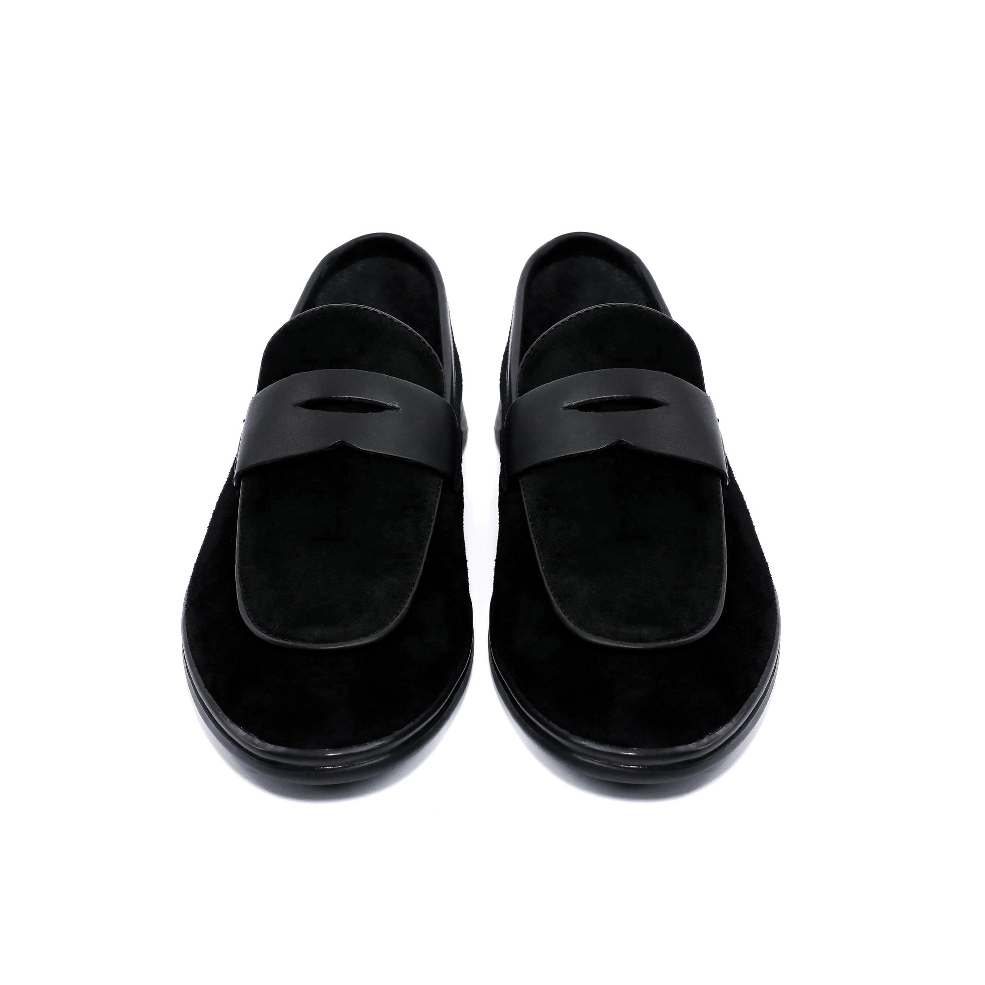 BLACK SUEDE LEATHER LOAFERS