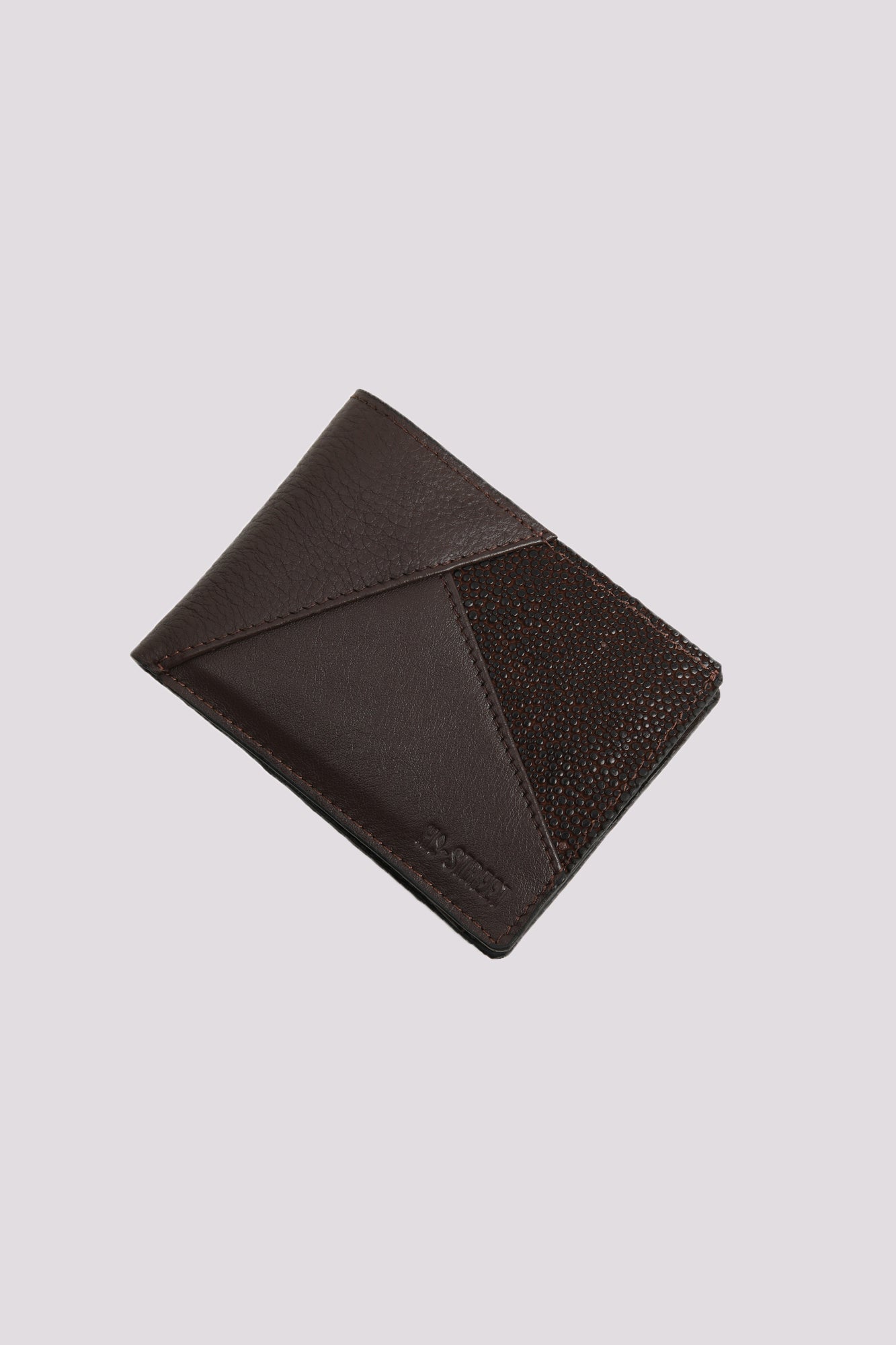 Brown Textured Leather Wallet