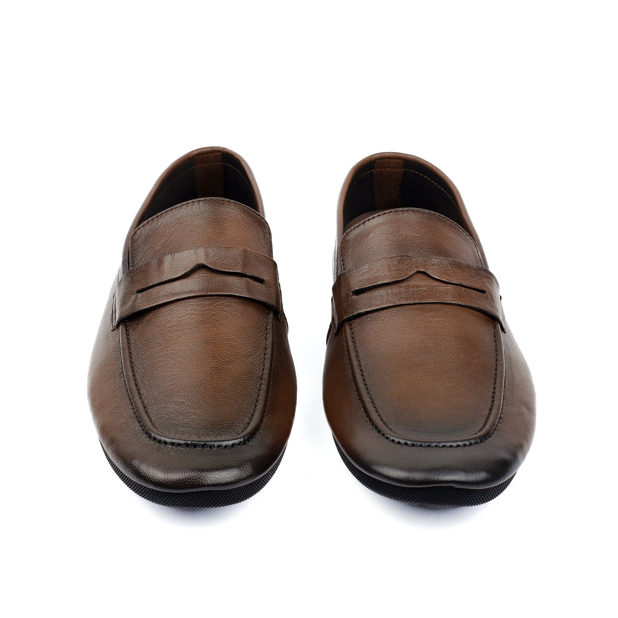 BROWN LEATHER FLEXIBLE SHOES