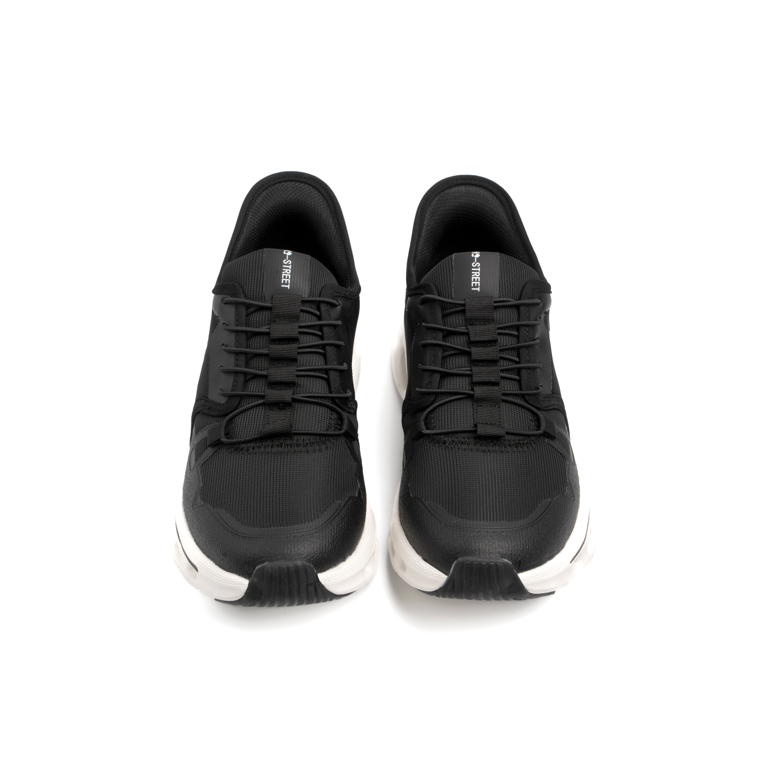 BLACK LACE UP STYLE SLIP IN