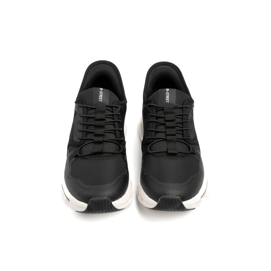 BLACK LACE UP STYLE SLIP IN