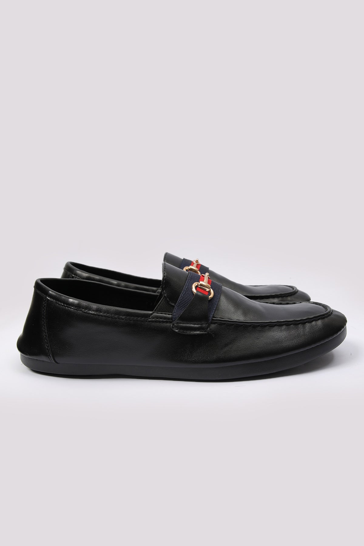 BLACK SOFT LEATHER MOCASSIN