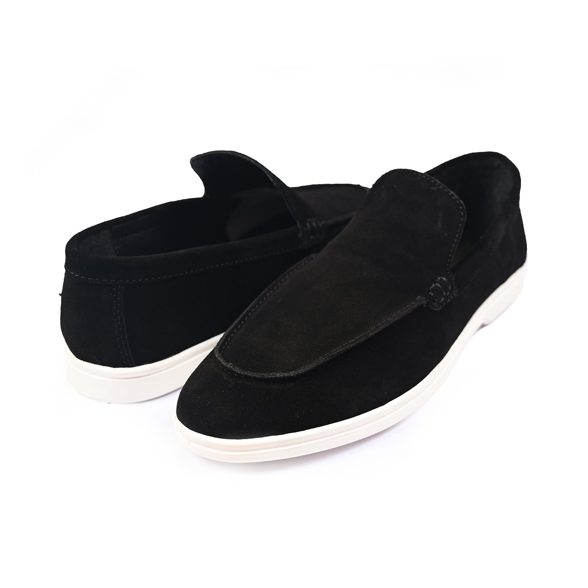 BLACK SUEDE OLD MONEY SHOES