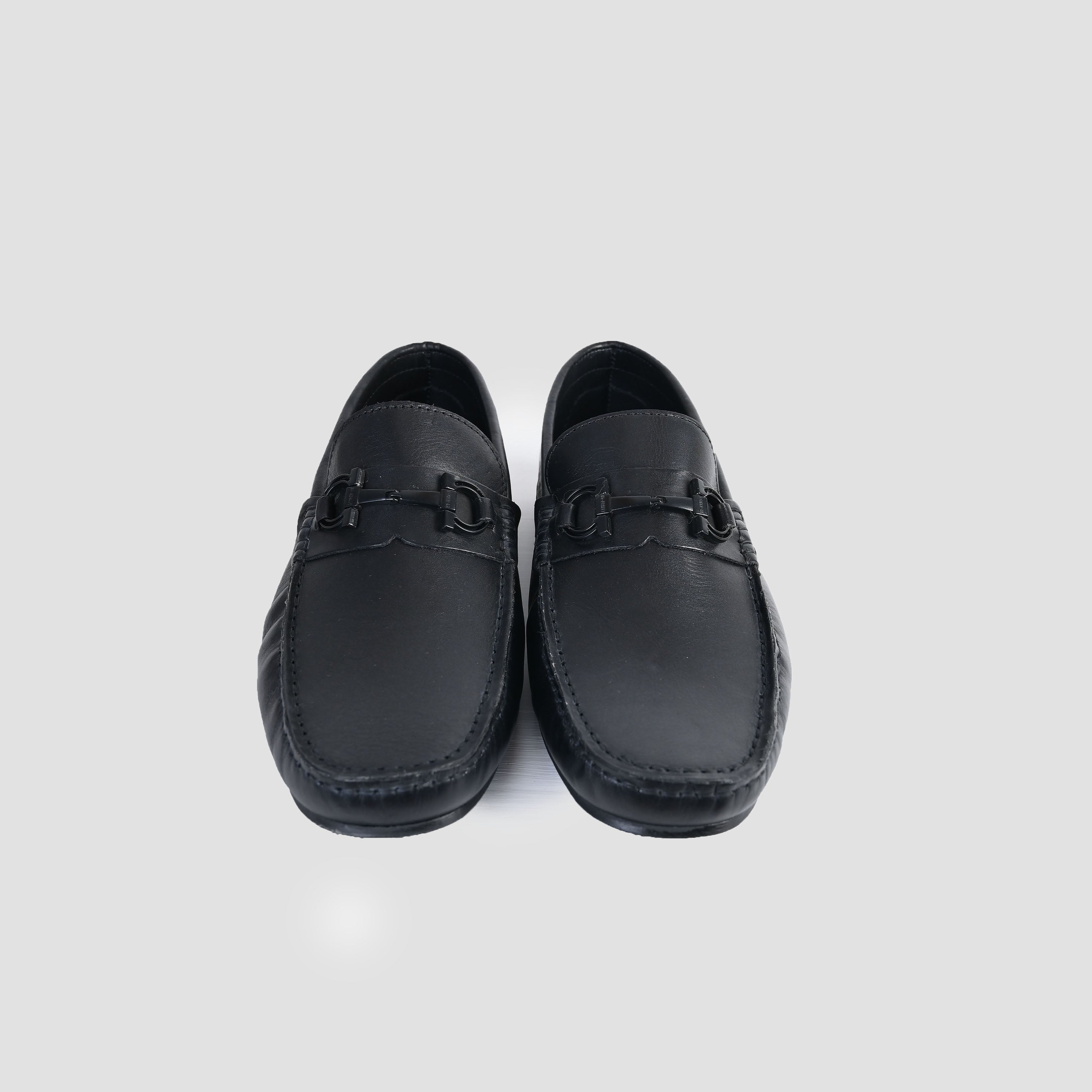 BLACK ANILINE LEATHER MOCCASIN