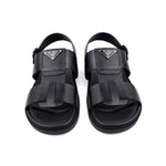 BLACK ANILINE LEATHER SANDAL