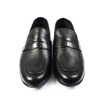 BLACK SPLIT LEATHER SHOES