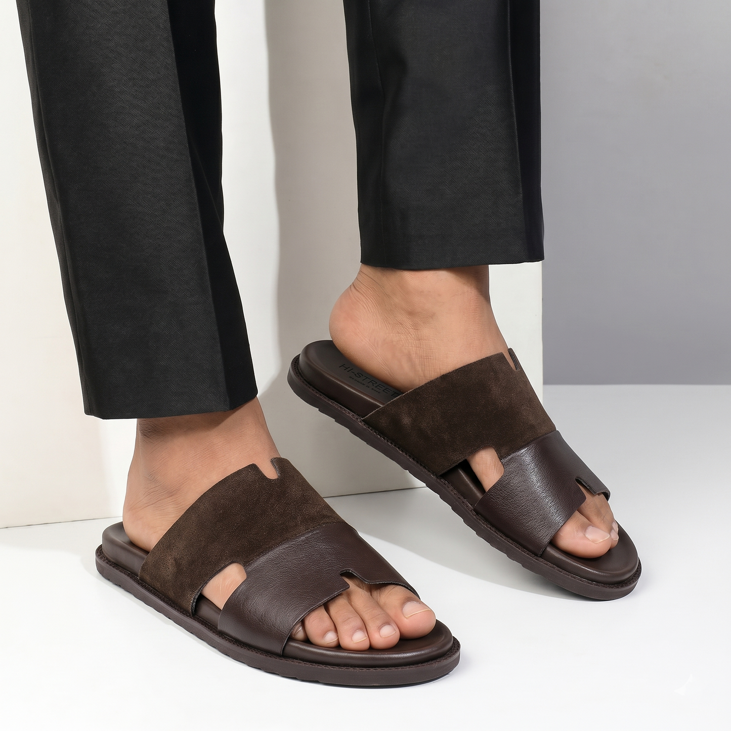 SPLIT LEATHER EVA SLIPPER