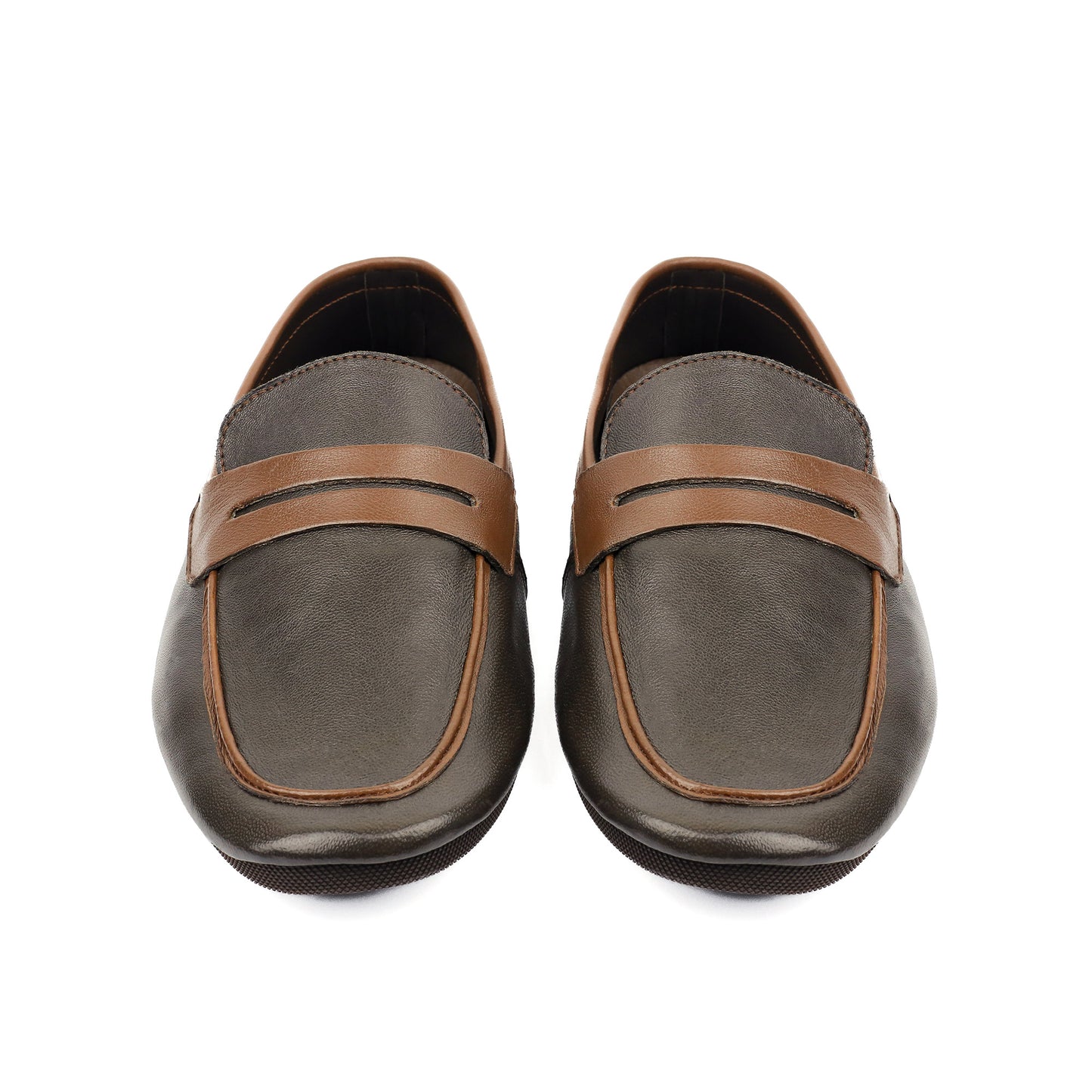SHEEP LEATHER CONTRAST TIE SHOE