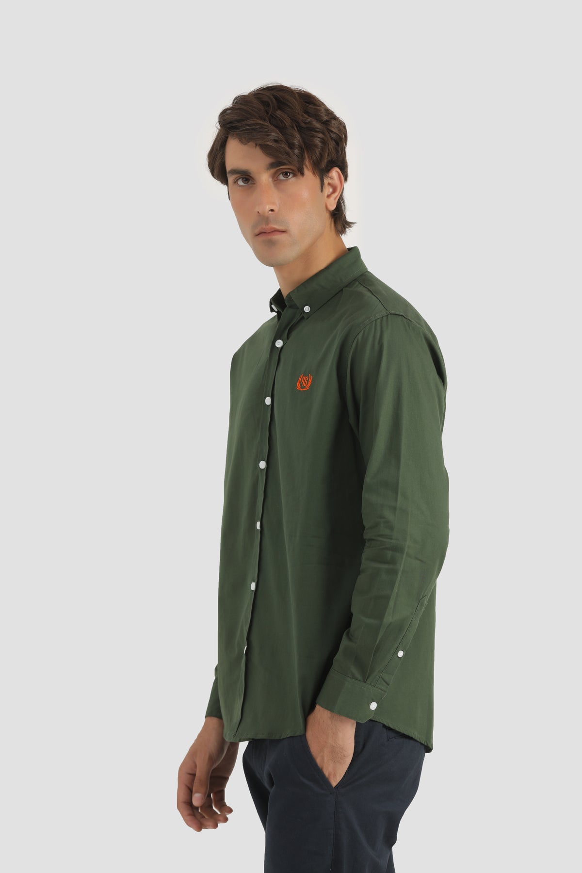 GREEN COTTON SHIRTS