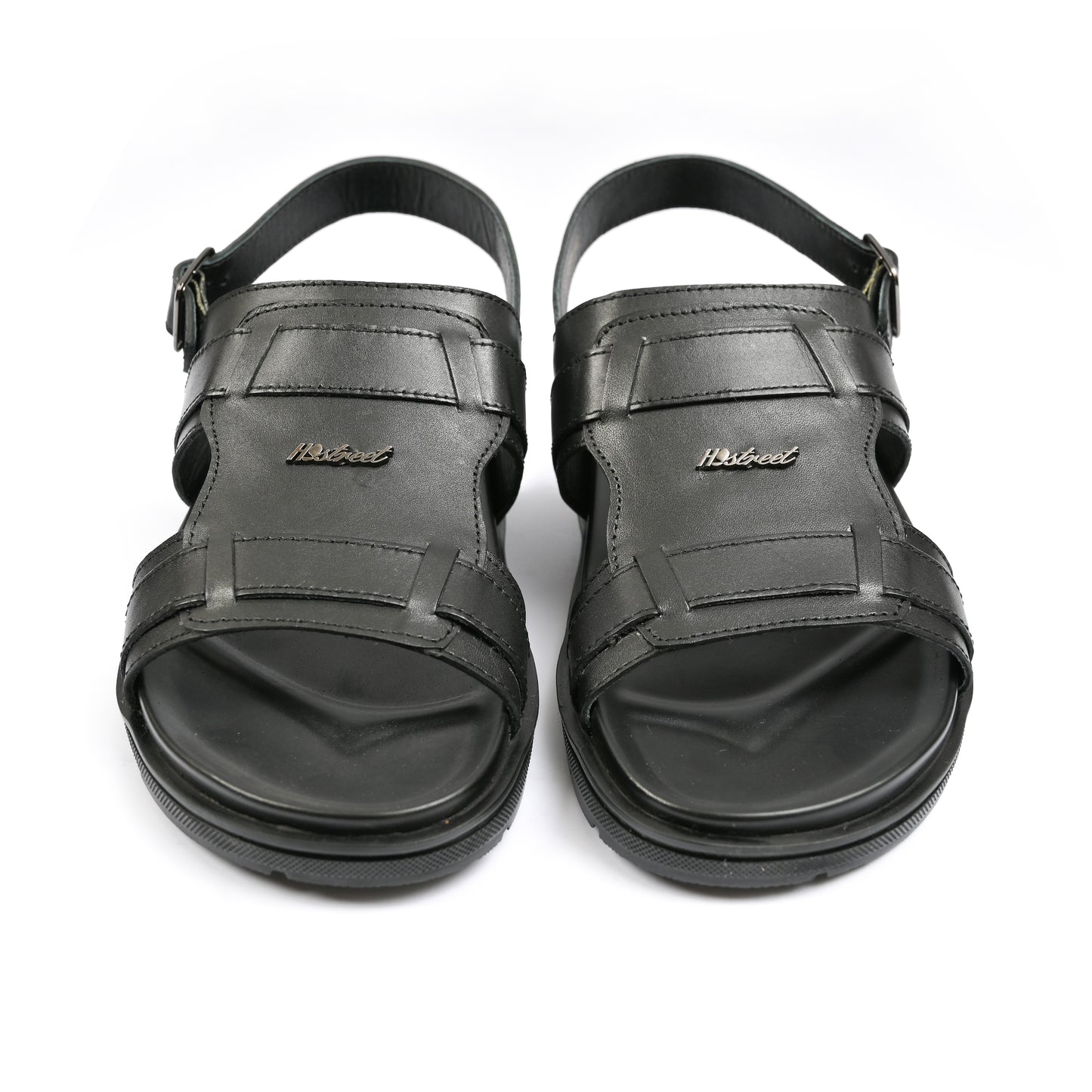 BLACK LEATHER EVA SANDAL