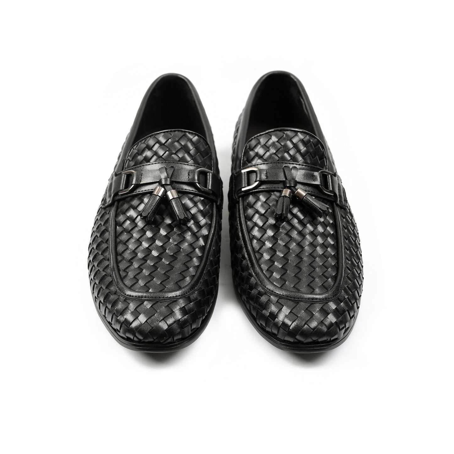 BLACK BRAIDED SHOES