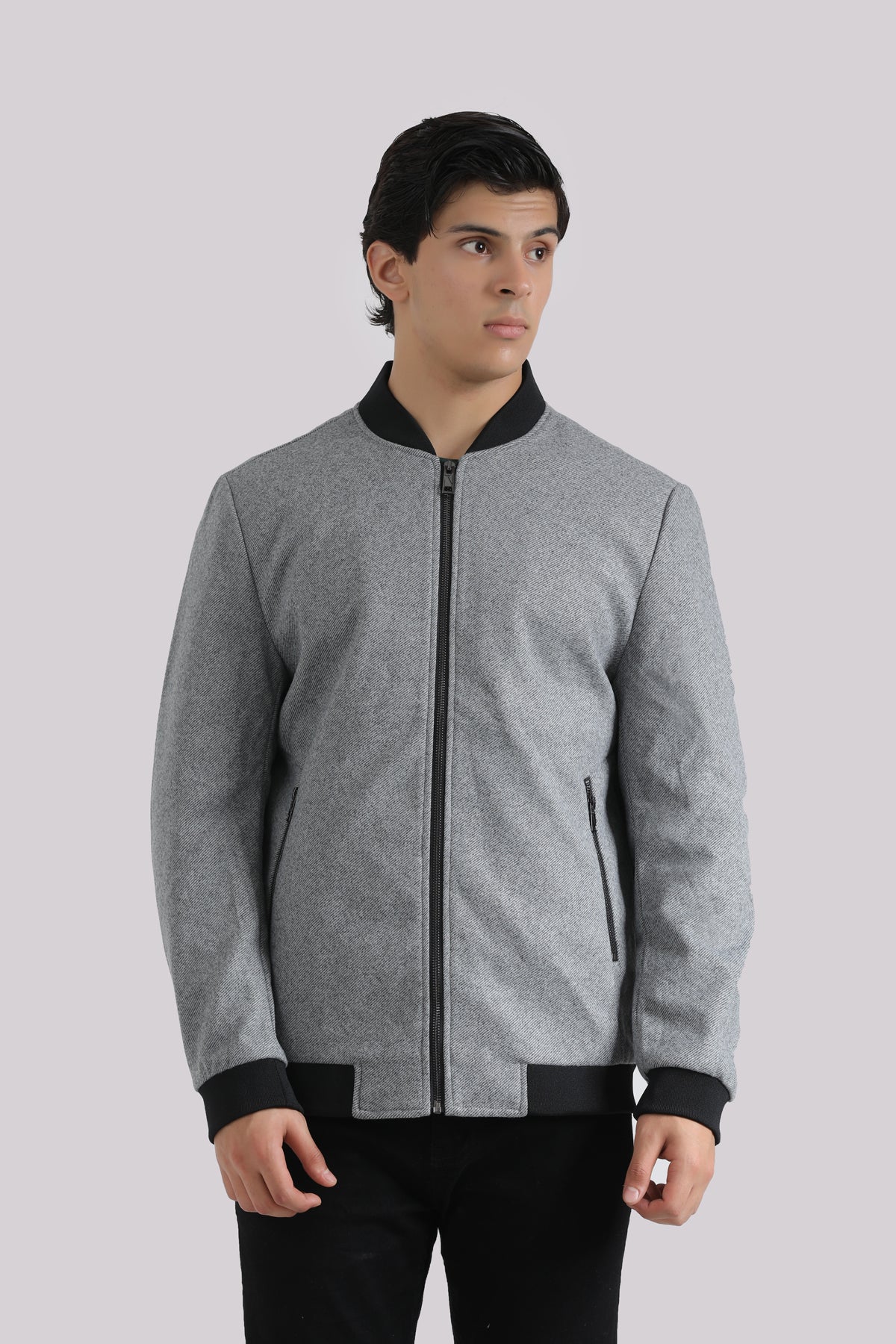 GREY WOOL BLEND JACKET