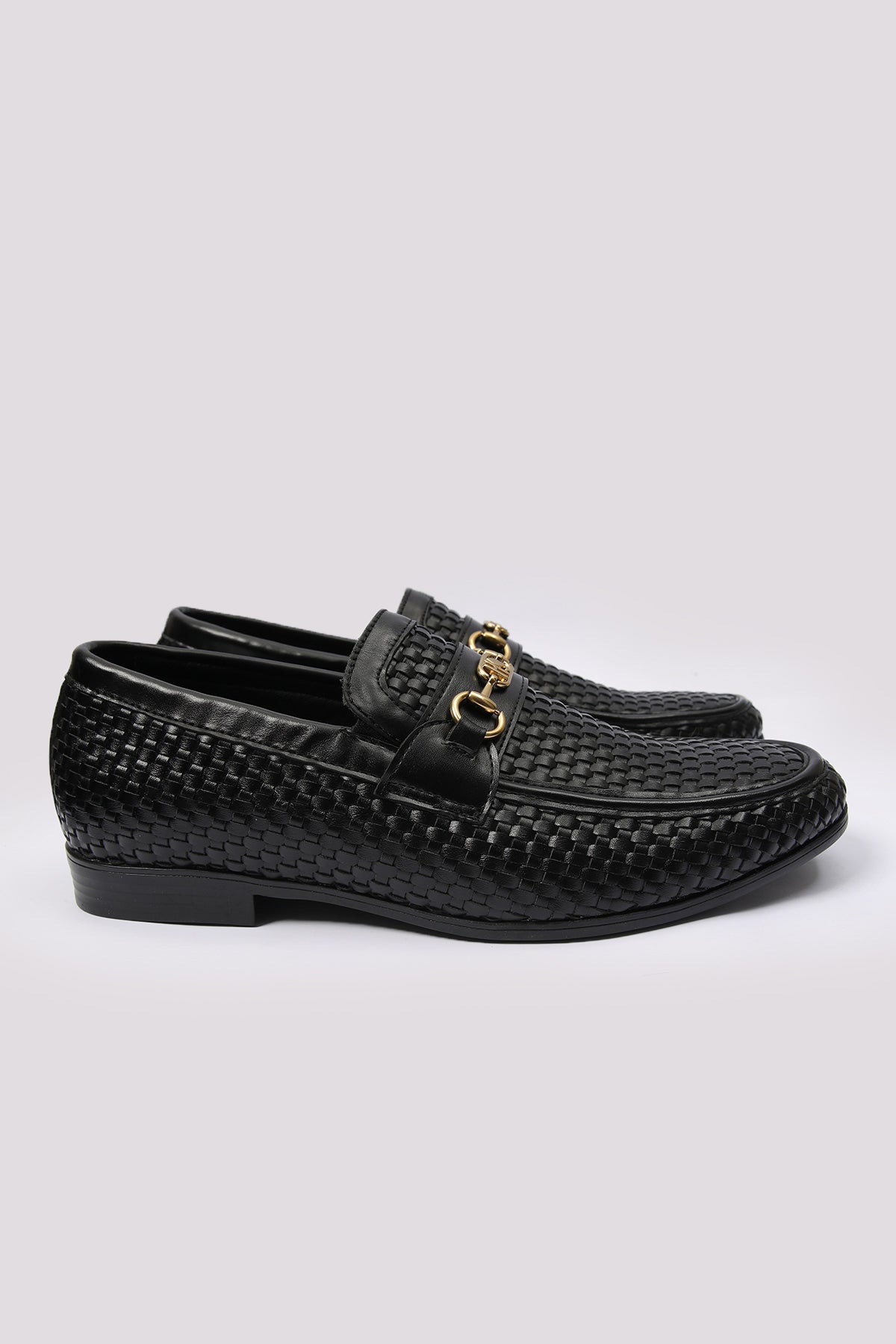 BLACK BRAIDED SNAFFLE LOAFER