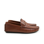 BROWN MOCCASIN WITH GOLDEN BUCKLE