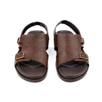 DOUBLE BUCKLE LEATHER SANDAL